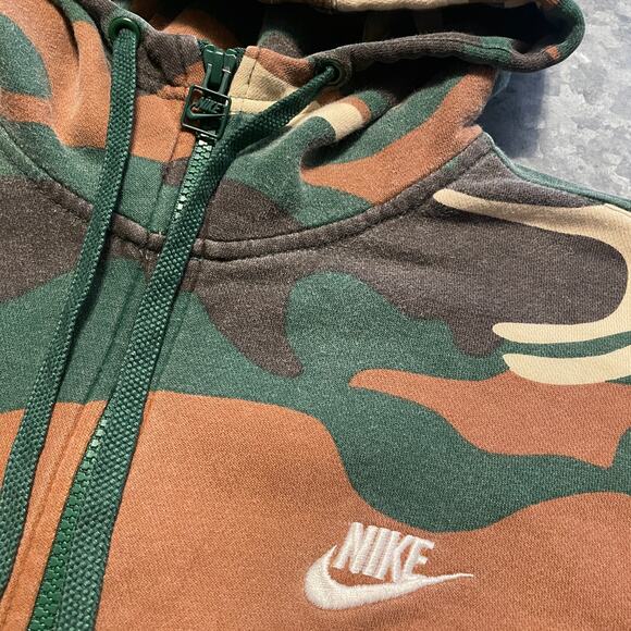 Nike Sportswear Camo Suit 2 Piece Zip Hoodie Sweatshirt Sweatpants Mens Medium - Picture 3 of 15